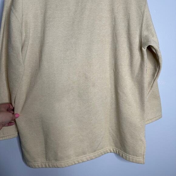 Renee Sport Women's‎ Vintage Yellow 1/4 Zip Floral Embroidered Sweatshirt Size S - Picture 9 of 9